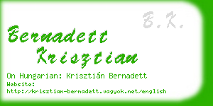 bernadett krisztian business card