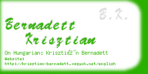 bernadett krisztian business card